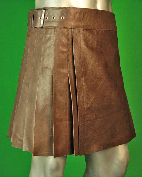 Mini Kilt Avec Enveloppement En Cuire