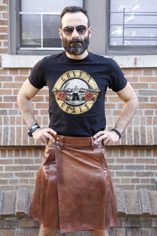 Mini Kilt Avec Enveloppement En Cuire