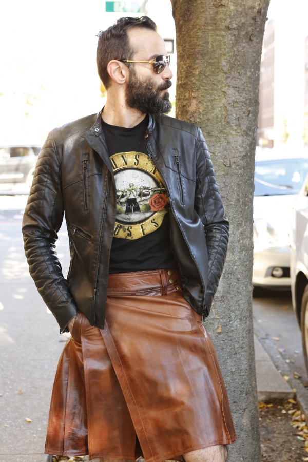 Mini Kilt Avec Enveloppement En Cuire