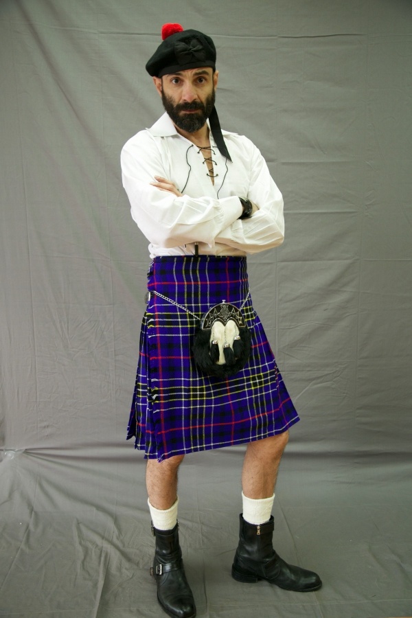Kilt Bleu Moderne De Tartan