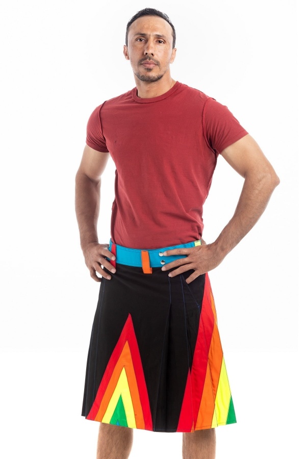 RAINBOW KILT FOR STYLISH MAN