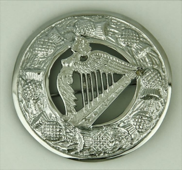 Broche écossaise de plaid de mouche de kilt d'harpe de MadameBroche Écossaise De Plaid De Mouche De Kilt D'harpe De Madame