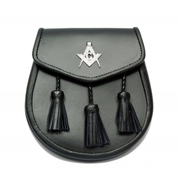 Semi Escarcelle En Cuir Noir De Robe