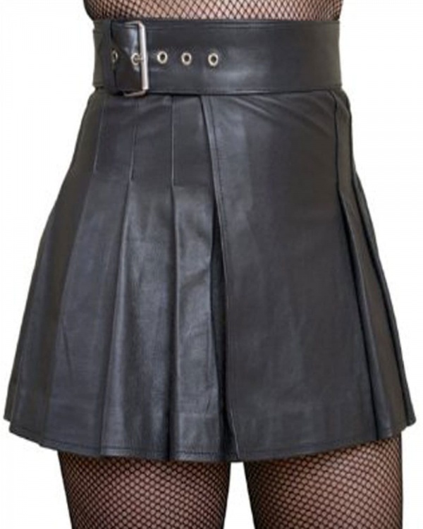 Mini Kilt Avec Enveloppement En Cuire